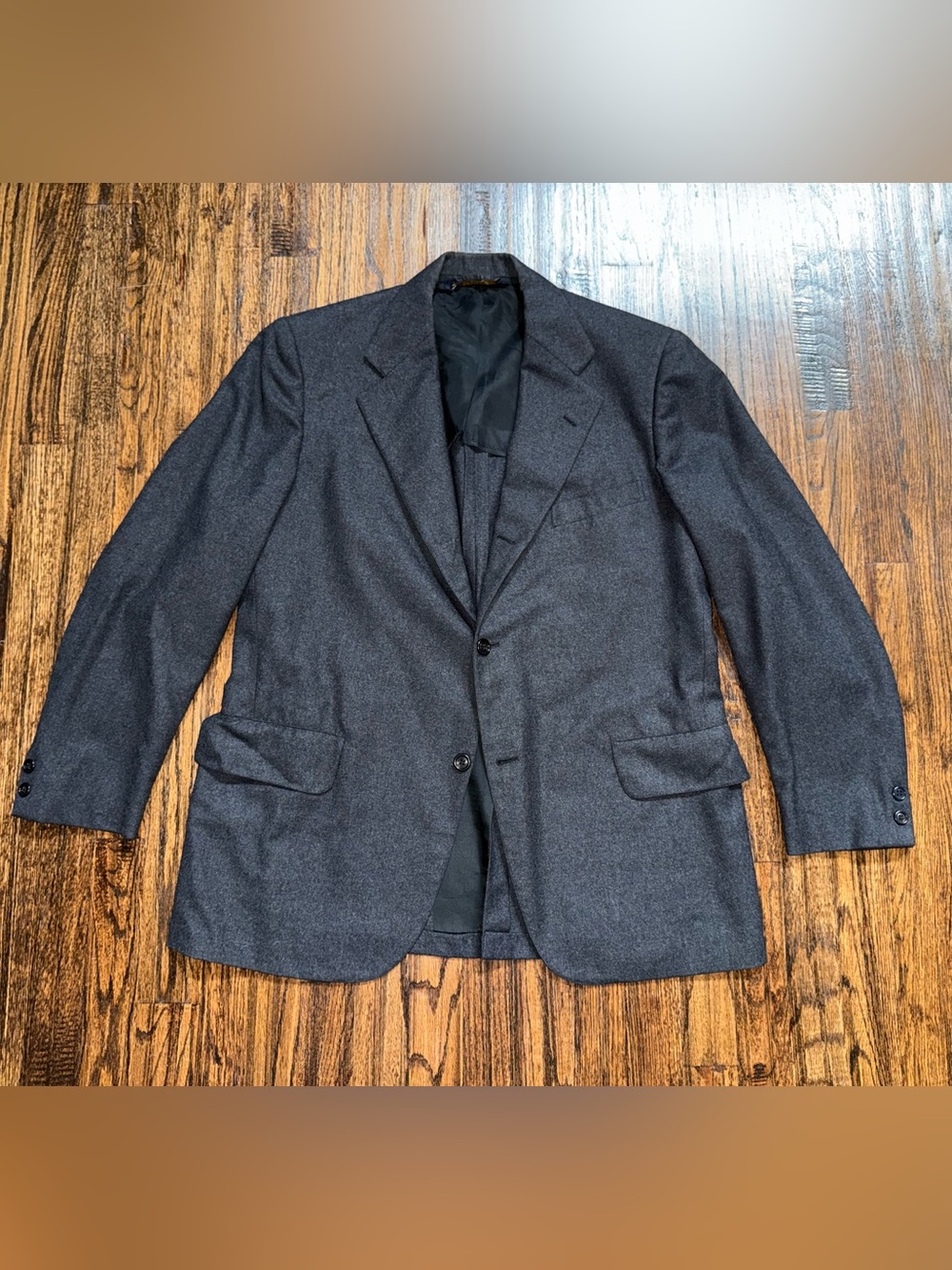 Brooks Brothers Blazer Sport Coat Casual Grey Wool Suit Jacket Size 42R